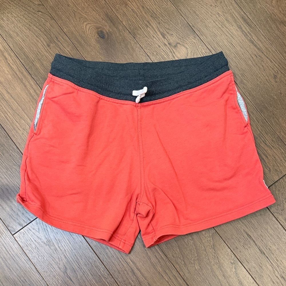 chubbies Coral Red Athletic Shorts with Charcoal Waistband